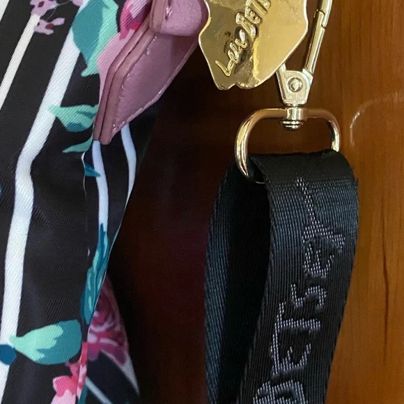 Betsey Johnson Pink and Black Floral Tote Bag - Picture 3 of 15